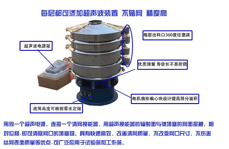 碳化乌粉超声波振动筛粉机